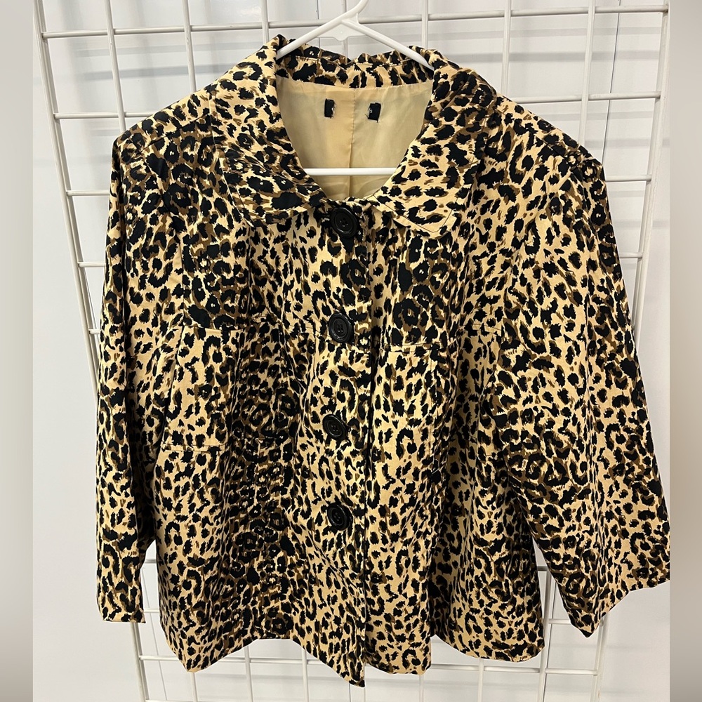 Ingredients Leopard Print Short Jacket